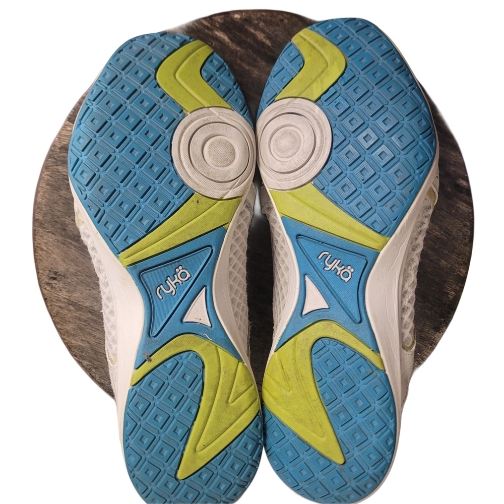 Ryka White and Blue Athletic Sneakers Size 8 - Picture 4 of 5